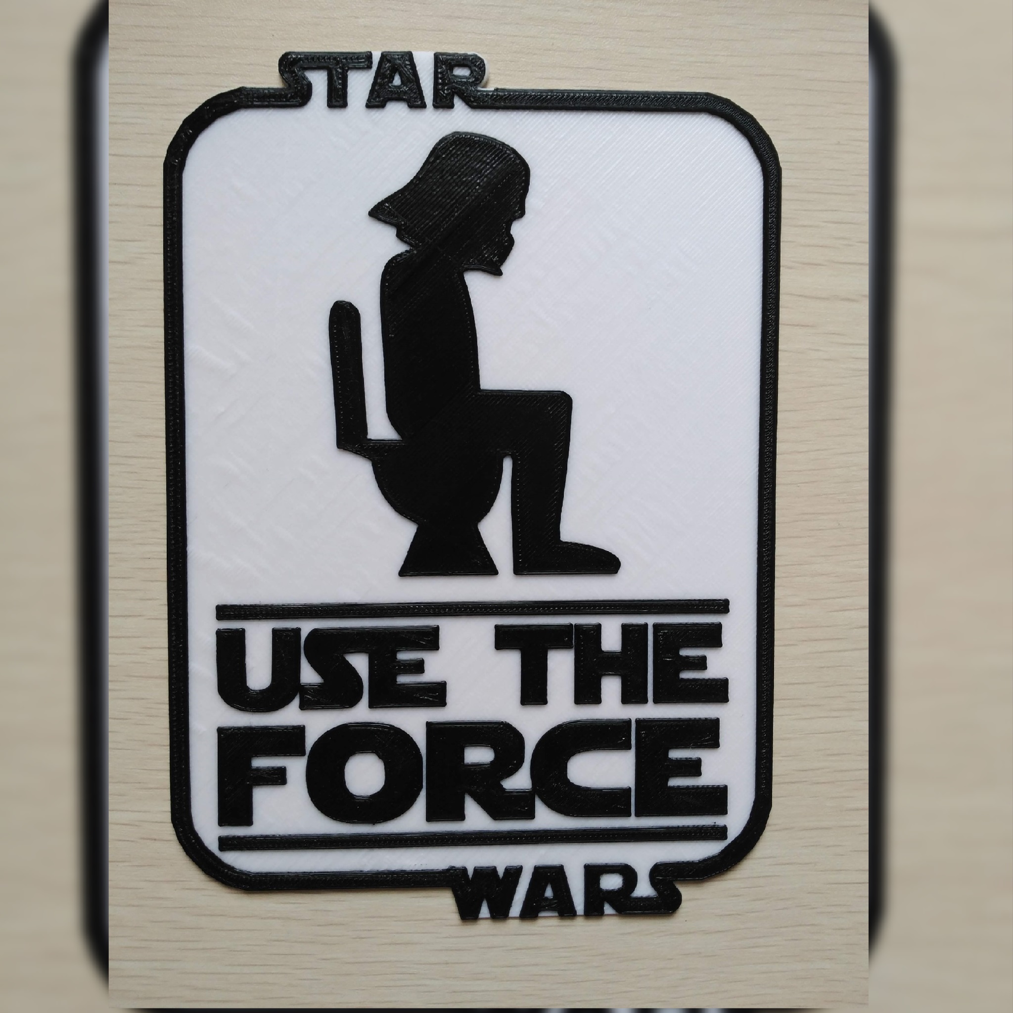 Archivo STL Darth Vader Bathroom Sign with Logo ・Modelo de impresora 3D